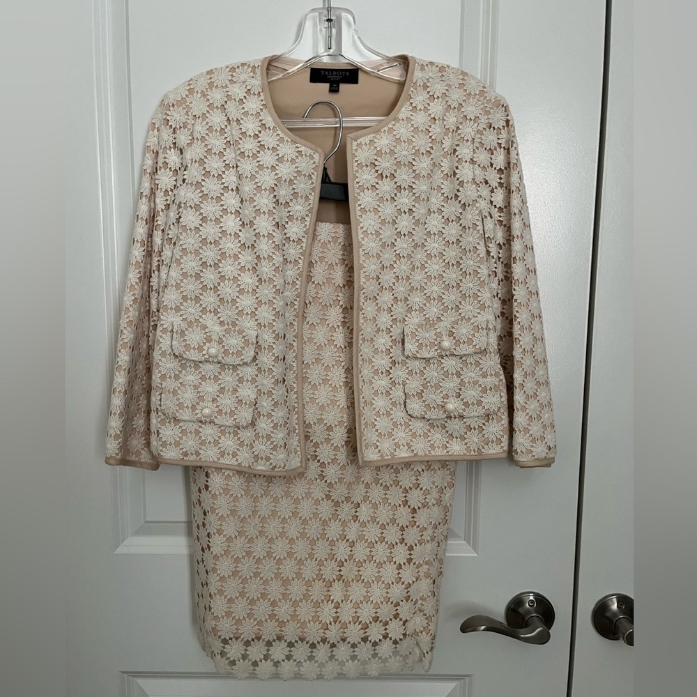 Talbots lace skirt set